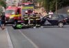 Accident pe strada Vintilă Vodă din Slatina. Un motociclist a ajuns la spital