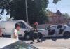 Accident pe DJ 546, în centrul localității Brebeni. Două autobuze și un BMW, avariate